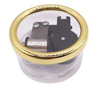 Youtang Round Creative Transparent Acrylic 18-note Wind-up Musical Box,Musical Toys,Play Somewhere in Time(Silver Movement)