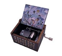 Youtang The Promised Neverland Music Box Engraved Wood Mini Hand Crank Printed Image Musical Box for Christmas,Birthday Gift,Image 4