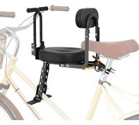 YouTeMei Baby Bike Seat, Front Mounted Bike Seat for Adult Bike,Safety Carrier with Cushion Armrest for Kids, Back Rest Foot Pedals,for 1-6 years Old