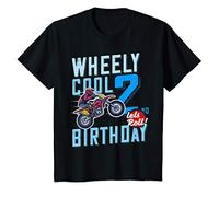 Youth 2nd Birthday Motor Cross, Dirt Bike, Wheely Cool Birthday T-Shirt