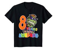 Youth 8th Birthday Gift For Boys, Dino Dinosaur T-Rex, 8 Years Old T-Shirt