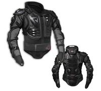 Youth Adults Motocross Body Armour Motorcycle Protective Anti Drop Jacket Guard ATV Cycling Spine Protector Enduro Sports Racing Dirt Bike Clothing Protection Gear,Black-3XL