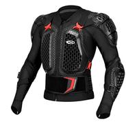 Youth Adults Motorcycle Full Body Armor Jacket Dirt Bike Protective Jackets, Chest Protection Off Road Gear for Motocross ATV MTB Racing Mountain Bike,Red-3XL