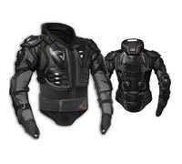 Youth Adults Motorcycle Jackets Armor Motorbike Body Armors Motocross Spine Chest Off-road Protective Gear Racing Anti Drop High-Impact Resistance Clothing,Black-3XL