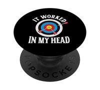 Youth Archery Lover It worked in my head Funny Archer PopSockets Adhesive PopGrip