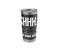 Youth Archery Lover Shhh I'm Doing Math Funny Archer Stainless Steel Insulated Tumbler