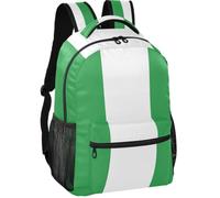 Youth Backpack Modern Style Peach Skin Lining Standable Design for Teens, Nigeria Flag Nigerian National Green, S, Daypack