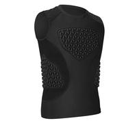 Youth Baseball Chest Protector Padded Compression Shirt Support Softball Football Rugby Lacrosse Heart Chest Guard Black