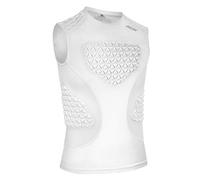 Youth Baseball Chest Protector Padded Compression Shirt Support Softball Football Rugby Lacrosse Heart Chest Guard White