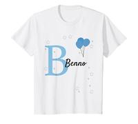Youth Benno Motif with Boys Name Personalised Gift Blue T-Shirt