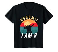 Youth Booom!! I Am 9 Cute Dabbing Boy 9 Years Old 9th Birthday T-Shirt