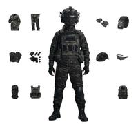 Youth Camouflage Uniform 11-Piece Set Shirt Pants Vest Helmet Knee Pads | Poly-Cotton Grid Woven;Includes Backpack,Eyewear,Belt,Hood,Gloves;For Hiking,Camping,Field Training,Airsoft