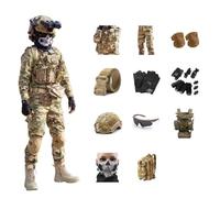 Youth Camouflage Uniform 12-Piece Set Shirt Pants Helmet Eyewear Knee Pads | Cotton Grid Fabric;Includes Backpack,Chest Rig,Belt,Mask,Gloves;For Hiking,Camping,Field Training,Airsoft