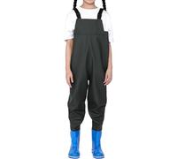 Youth Chest Wader - Waterproof Half Body Hunting Waders with Boots | Elastic Waist, Quick Release Buckles, Adjustable Hip Waders for Children