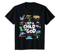 Youth Child of God Dinosaur I Am Affirmation Christian Boys T-Shirt