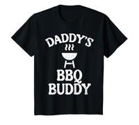 Youth Daddys Bbq Buddy Cute Barbecue Family Match Boys Girls Kids T-Shirt