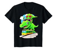 Youth Dinosaur Drives Train T-Shirt