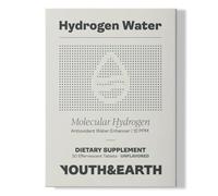 Youth & Earth Molecular Hydrogen Tablets, Primary Supplement for Cell Health Support, Antioxidant-Rich, Effervescent Form, 30 Count, Vegan