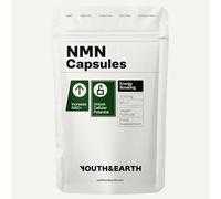 Youth & Earth NAD Capsules Support Boost Energy & Metabolism, Unlock Cellular Function, DNA Repair, Anti-Aging & Increase NAD+ Levels - 500mg (60 Capsules)