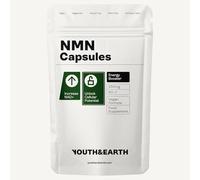 Youth & Earth NMN NAD+ Capsules Support Boost Energy & Metabolism, Unlock Cellular Function, DNA Repair, Anti-Aging & Increase NAD+ Levels - 250mg, 60 Capsules
