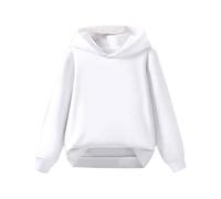 Youth Fashion Hoodie Oversized Solid Fall Hooded Sweatshirts Kids Boys Girls Long Sleeve Outdoor Sport Pullover Tops Lightweight Loose Soft Solid Hoodie Clothes (White, 5-6 Years)