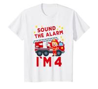 Youth Firefighter 4th Birthday Fire Truck 4 birthday T-Shirt