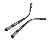 Youth Glasses Legs Replacement | Soft Silicone Eyeglass Arms for Youngsters | Secure Grip/Flexible/Skin - Friendly | Black & Gray Color Combo