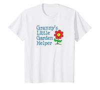 Youth Granny's Little Garden Helper Granddaughter Girl Flower T-Shirt