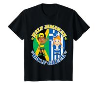 Youth Half Jamaican Half Greek Toddler Jamaica Flag Roots Girl Boy T-Shirt