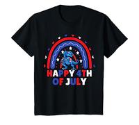 Youth Happy 4th Of July T-Rex Dino Baby Toddler Boys Kids Dinosaur T-Shirt