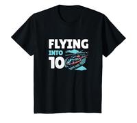 Youth Helicopter Flying Into 10 Year Old 10th Birthday Boy T-Shirt