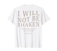 Youth I Will Not Be Shaken Christian Teen Girl Women Jesus T-Shirt