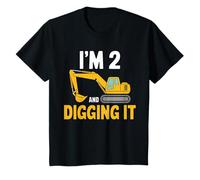 Youth I'm 2 and Digging It - Cute Excavator Design for Boys T-Shirt