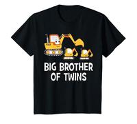 Youth I'm Going To Be A Big Brother Of Twins Excavator Toddlers T-Shirt