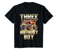 Youth I'm Three Year Old 3rd Birthday Boy Monster Truck Are My Jam T-Shirt