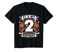 Youth It's My 2nd Birthday 2 Year Old Basketball Birthday Boy Girl T-Shirt