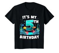 Youth It's My 5th Birthday Ocean Sea Animals Underwater 5 Year Old T-Shirt