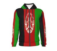 Youth Kid Full Zipper Afghanistan National Flag Hoodie Soft Kids Hooded Sweatshirt Boys Girls Unisex Top Jacket School Sweat Sports Travel Casual Wear