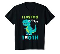 Youth Kids I Lost My First Tooth Funny Tooth Fairy T Rex Dinosaur T-Shirt