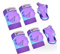 Youth/Kids Knee Pads Elbow Pad Wrist Guards Protective Gear Set for 3-15 Years Child Roller Skates Skateboard Inline Rollerblading Cycling BMX Bike Skating Scooter Riding and Other Outdoor Sports