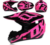 Youth Kids MTB Motocross Helmet-set with Goggles Gloves Mask, Adult Full Face Offroad Street Enduro ATV Scooter Motorbike Helmets, Unisex Downhill Racing Dirt Bike Crash Helmet,Color C-S(52~53CM)