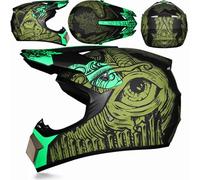 Youth Kids MTB Motocross Helmet-set with Goggles Gloves Mask, Adult Full Face Offroad Street Enduro ATV Scooter Motorbike Helmets, Unisex Downhill Racing Dirt Bike Crash Helmet,Color N- L(56~57CM)