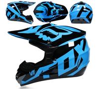 Youth Kids MTB Motocross Helmet-set with Goggles Gloves Mask, Adult Full Face Offroad Street Enduro ATV Scooter Motorbike Helmets, Unisex Downhill Racing Dirt Bike Crash Helmet,Color H-XXL(60~61CM)