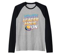 Youth Leader Mode On Young Ministry |- Raglan Baseball Tee