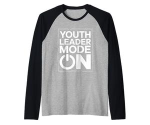 Youth Leader Mode On Young Ministry |- Raglan Baseball Tee
