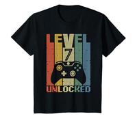 Youth Level 7 Unlocked Video Game 7th Birthday Gamer Gift Boys T-Shirt