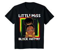 Youth Little Miss Black History Melanin Princess Black Girl Magic T-Shirt