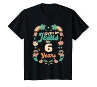 Youth Loved By Jesus For 6 Years 6th Birthday Christian Theme T-Shirt