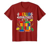 Youth Master Builder 10th Birthday Boy 10 Bricks Ten Double Digits T-Shirt