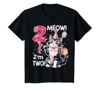 Youth MEOW! I am 2 cat theme birthday outift for 2 year old girls T-Shirt